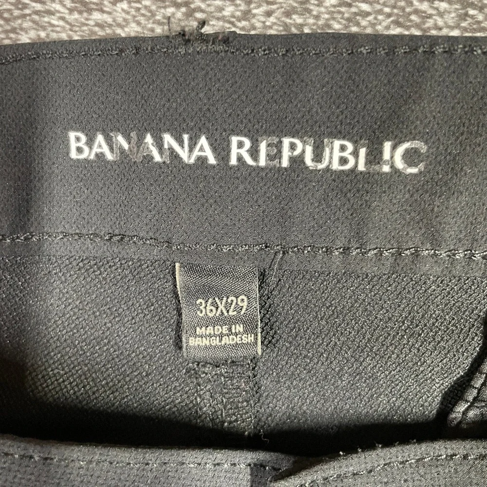 Banana Republic Mens Performance Chino Pants Black 36x29 Technical Travel Pant